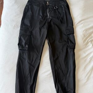 Black Men's Cargo Jogger Pants